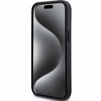 DKNY Odinis mono juosta ir metalinis logotipas dėklas telefonui iPhone 15 Plus / 14 Plus - juodas