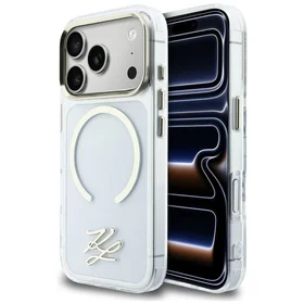 Karl Lagerfeld IML KL Script Logo MagSafe Case for iPhone 17 Pro Max - Clear