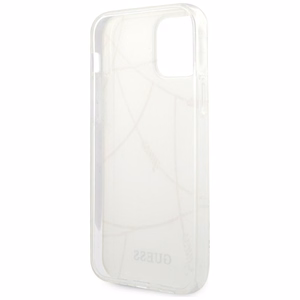 Dėklas telefonui (m) iPhone 12 mini 5.4" - baltas/baltas kietasis dėklas Saffiano