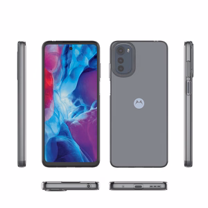 Itin plonas 0.5mm dėklas telefonui Motorola Moto E32 skaidrus