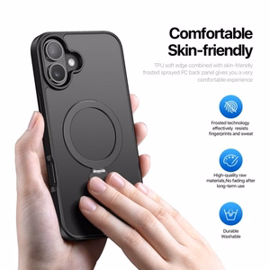 Dėklas Dux Ducis "Yind 360 Ring Stand" Apple iPhone 16 Pro Max juodas