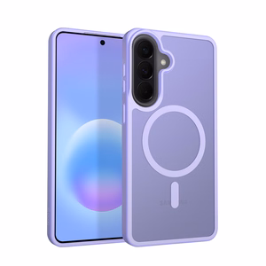 Crong Hybrid Matte Magnetic MagSafe dėklas, skirtas Samsung Galaxy A57, levandų spalvos