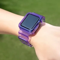 Silikoninė apyrankė dirželis dėklas dirželis šviesos rinkinys Apple Watch 42mm - violetinis