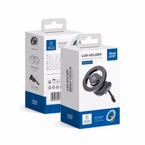 Automobilinis universalus telefono laikiklis Blue Star (Lock x1) Magnetic (MagSafe) tvirtinamas ant ventiliacijos grotelių, magnetinis, juodas