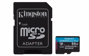 Kingston Technology Canvas Go! Plus 64 GB MicroSD UHS-I Klasės 10