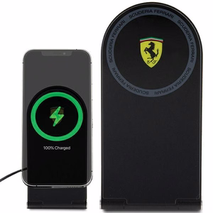 "Ferrari" spausdintas logotipas MagSafe sulankstomas 2in1 15W indukcinis įkroviklis - juodas