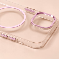 Clear Thin Mag case for iPhone 17 6,3" pink