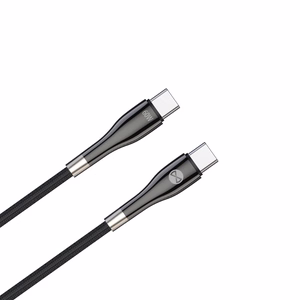 "Forever Sleek" kabelis USB-C - USB-C 2,0 m 60W juodas