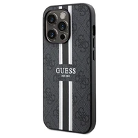 Guess 4G Printed Stripes Magnetinis dėklas telefonui iPhone 15 Pro Max - juoda