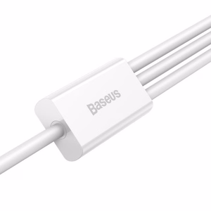 USB laidas Baseus 3in1 Superior baltas 150cm (iki 3.5A)