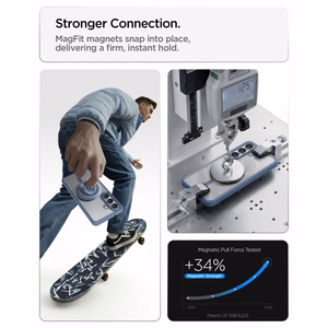 Spigen Ultra Hybrid Mag MagSafe Dėklas for Samsung Galaxy S26 - Clear mėlynas