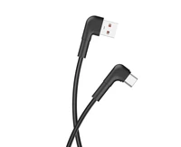Maxlife MXUC-09 kampinis kabelis USB - USB-C 1,0 m 3A juodas