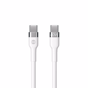"Forever" lankstus kabelis USB-C - USB-C 2,0 m 60W baltas