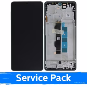 LCD ekranas suderinamas su Xiaomi Poco M6 Pro 4G / Redmi Note 13 Pro 4G su rėmeliu / Forest Green / (Service Pack)