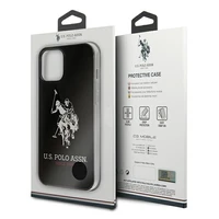 US Polo USHCP12LTPUHRBK iPhone 12 Pro Max 6,7" dėklas telefonui - juodas blizgus su dideliu logotipu