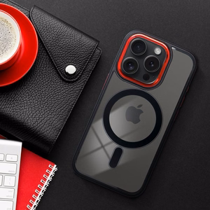 COLOR EDGE MAG COVER dėklas telefonui suderinamas su Magnetiniu IPHONE 13 juoda raudona