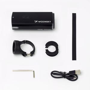 Wozinsky priekinis dviračio žibintas su USB-C laidu, 3000 lm – juodas