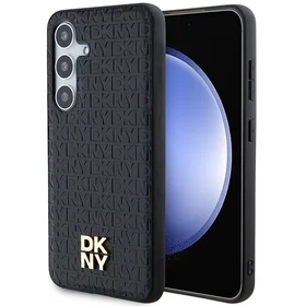 DKNY odinis rašto su metaliniu logotipu magnetinis dėklas telefonui Samsung Galaxy S24+ – juodas