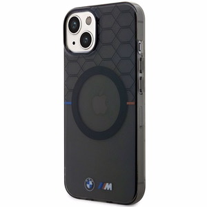Dėklas BMW BMHMP14SHGPK iPhone 14 6.1" pilka/pilka Raštas MagSafe