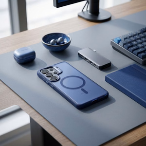 Case for Samsung A37 Forcell F-Protect Shadow Stand Premium compatible with MagSafe navy blue