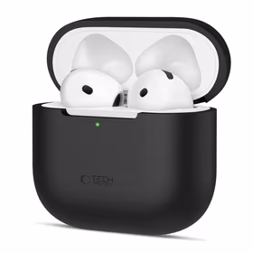 Tech-Protect Silikoninis dėklas ausinėms Apple AirPods 4 - juodas