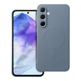 SILICONE MAG COVER dėklas telefonui suderinamas su Magnetiniu SAMSUNG A55 šviesiai mėlyna