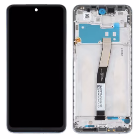LCD ekranas Xiaomi Redmi Note 9 Pro/Note 9S su lietimui jautriu ekranu ir rėmeliu baltas originalus (naudotas, Grade B)