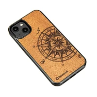 Medinis dėklas telefonui iPhone 14 Bewood Traveler Merbau