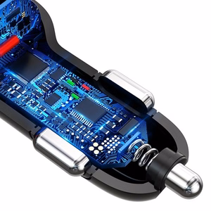 Automobilinis įkroviklis Dudao R7S QC3.0 Quick Charge 18W juodas (jungtys: 3xUSB)