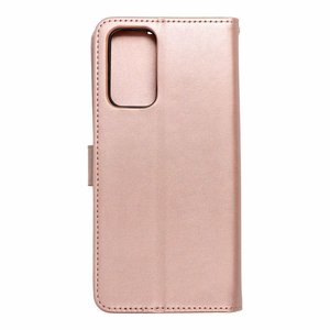 MEZZO knygos tipo dėklas telefonui XIAOMI Redmi Note 10 Pro su medžiu, rožinio aukso spalvos