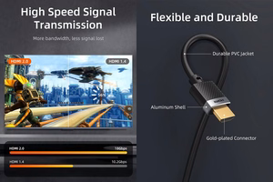 Kabelis HDMI - HDMI, 4K, 60Hz, 10m, 18Gbps, 2.0 ver.