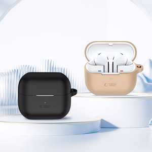 Tech-Protect silikoninis kablio dėklas Samsung Galaxy Buds 3 / 3 Pro - juodas