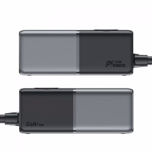 Įkroviklis Acefast Z2 GaN juodas 75W (3xPD / 2xQC3.0 / 1xAC)