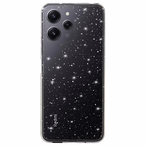 Kristalinis blizgantis dėklas Xiaomi Redmi 12 Sidabrinis