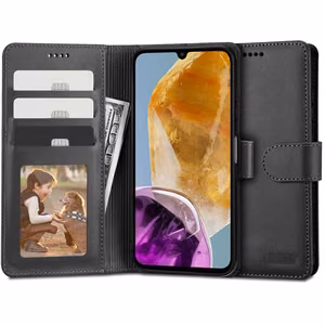 Tech-Protect Wallet dėklas telefonui Samsung Galaxy M15 5G - juodas