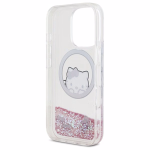 Hello Kitty Skystas Blizgesys Sweet Kitty Bows Magnetinis Dėklas iPhone 16 Pro Max - Baltas