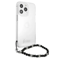 Guess GUHCP13LKPSBK iPhone 13 Pro / 13 6.1" skaidrus kietas dėklas Black Pearl