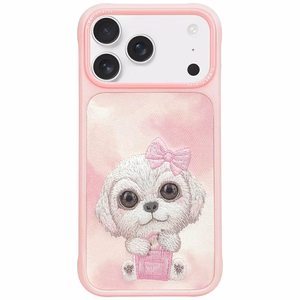 Nimmy Big Eyed Pet 2.0 Šuns dėklas telefonui iPhone 17 Pro Max - rožinė