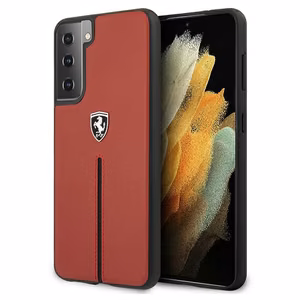 Ferrari FEOSIHCS21SRE S21 G991 красный/красный жёсткий чехол Off Track Leather Nylon Stripe