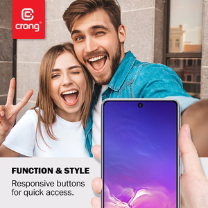 Crong Crystal Slim dėklas, skirtas Xiaomi Mi Note 10 / Mi Note 10 Pro, skaidrus