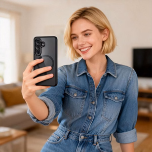 Tech-Protect Magmat MagSafe Dėklas for Samsung Galaxy S26 - skaidrus juodas