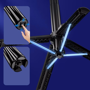 Blavec asmenukių lazda aliuminio Fusion P-10 gimbalo trikojis + nuotolinio valdymo pultas 1 metras (SSFP10G-TRB10) juodas