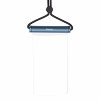 Vandeniui atsparus telefono dėklas "Baseus AquaGlide" su cilindriniu slydimo užraktu (mėlynas)