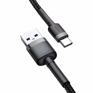 Baseus CATKLF-BG1 USB kabelis 1 m USB A USB C Juoda