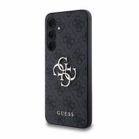 Guess 4G Big Metal Logo dėklas telefonui Samsung Galaxy A35 - juodas