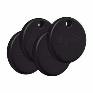 Chipolo POP Bluetooth sekiklis su keičiama baterija, skirtas iOS ir Android, 4 vnt., juodas