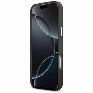 Karl Lagerfeld IML akvarelės Karl & Choupette ir logotipo magnetinis dėklas telefonui iPhone 17 Pro - juodas