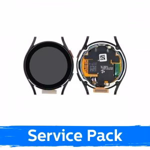 LCD ekranas suderinamas su Samsung R860 Watch 4 40mm su rėmeliu / juodas / (Service Pack)