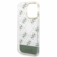 Guess 4G Pattern Script dėklas telefonui iPhone 14 Pro Max - chaki