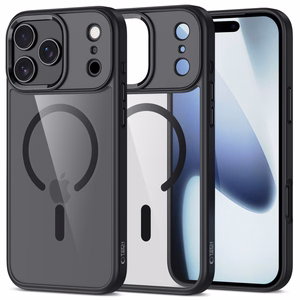 Tech-Protect MagMat Magnetinis dėklas telefonui iPhone 17 Pro - Skaidrus juodas